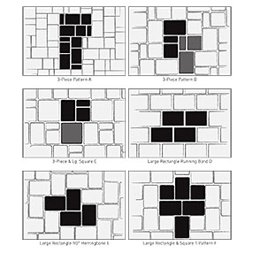 Herringbone, Running Bond & 3-Piece Patterns